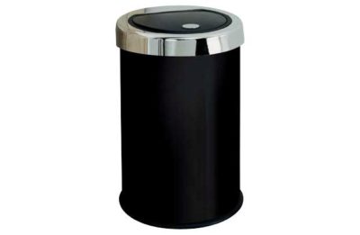 HOME 50 Litre Touch Top Kitchen Bin - Black.